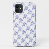 Blue and white Horse iPhone case (Achterkant)