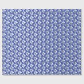 Blue and White Horses Wrapping Paper Cadeaupapier (Vlak)