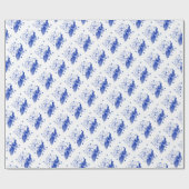 Blue and White Japanese traditional Cadeaupapier (Vlak)