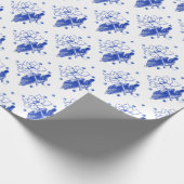 Blue and White Japanese traditional Cadeaupapier (Hoek)