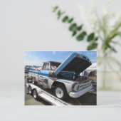 Blue and White Junker Truck Briefkaart (Staand voorkant)