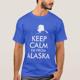 Blue and White Keep Calm I's from Alaska T-shirt