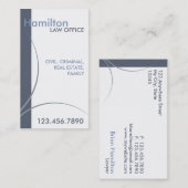 Blue and White Law Kantoor Visitekaartje (Voorkant / Achterkant)