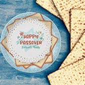 Blue and White Matzah Jewish Holiday Passover Papieren Bordje