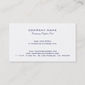 Blue and White Modern Minimalistic Design Visitekaartje (Achterkant)