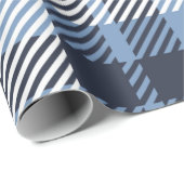 Blue and White modern tartan plaid Scottish seamle Cadeaupapier (Rol Hoek)