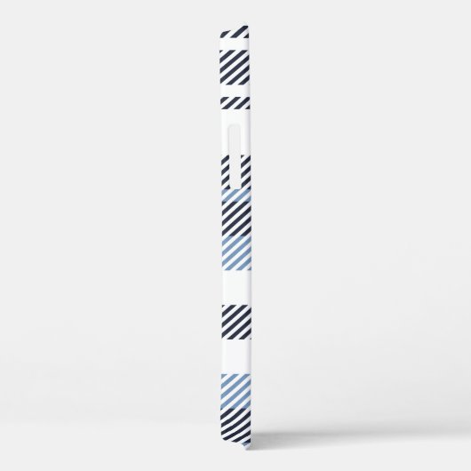 Blue and White modern tartan plaid Scottish seamle Case-Mate iPhone Case (Achterkant / Rechts)