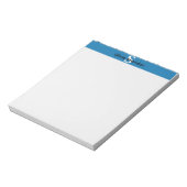 Blue and White Monogram Notepad Notitieblok (Linkerzijde)