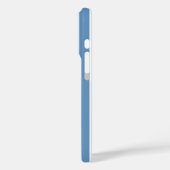 Blue and White Monogrammed Stripes Case-Mate iPhone Case (Achterkant / Links)