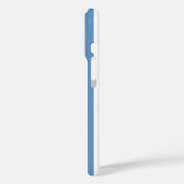 Blue and White Monogrammed Stripes Case-Mate iPhone Case (Achterkant / Links)