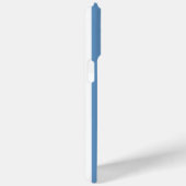 Blue and White Monogrammed Stripes Case-Mate iPhone Case (Achterkant / Rechts)