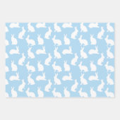 Blue And White Pattern Of Cute Bunnies Cute Easter Inpakpapier Vel (Voorkant 3)