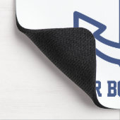 Blue and White Personalized Boat Anchor Muismat (Hoek)