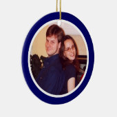 Blue and White Photo Lijst - Two Sided Keramisch Ornament (Rechts)