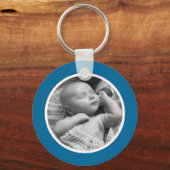 Blue and White Photo Sleutelhanger (Voorkant)