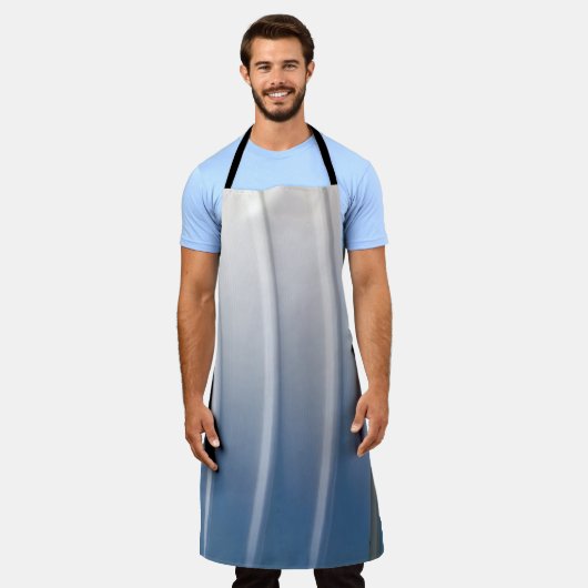 Blue and white plastic container schort (Gedragen)