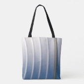 Blue and white plastic container tote bag (Achterkant)