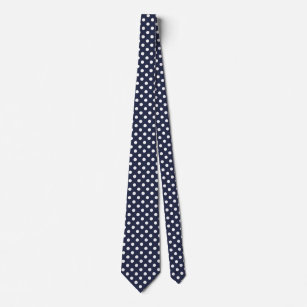 Blue and White Polka Dot Pattern Men's Tie Stropdas