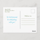 Blue and White Pumpkins Baby shower Briefkaart (Achterkant)