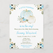 Blue and White Pumpkins Baby shower Briefkaart (Voorkant)