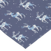 Blue and White Reindeer Table Runner Korte Tafelloper (Hoek)
