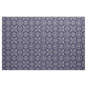 Blue and White Shibori Geometry Stof (Fat Quarter)