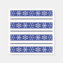 Blue and White Snowflake Napkins Servetten