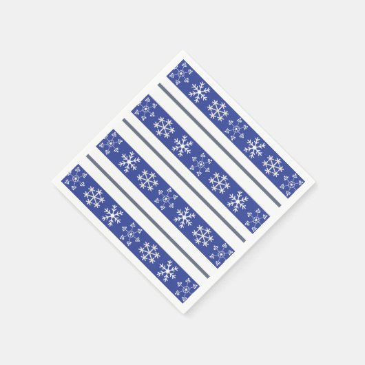 Blue and White Snowflake Napkins Servetten (Hoek)