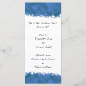 Blue and White Snowflake Receptie Menu (Voorkant)