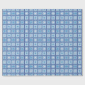 Blue and White Square Mandala Cadeaupapier (Vlak)