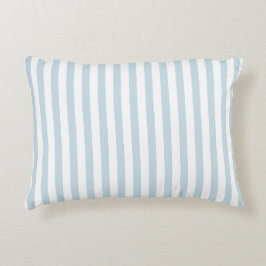 Blue and White Stripe Cabana Pillow Beach Club Accent Kussen