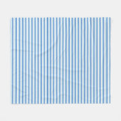 Blue and White Striped Fleece Deken (Voorkant (Horizontaal))