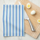 Blue and White Striped Theedoek<br><div class="desc">Classic blue and white stripes.</div>