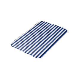 Blue and White Stripes Badmat