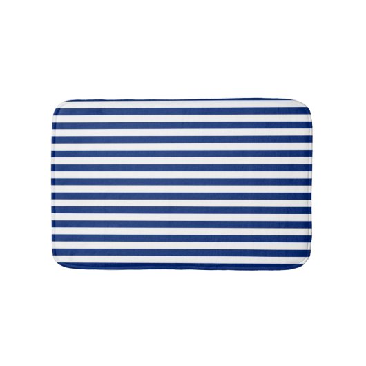 Blue and White Stripes Badmat (Voorkant)
