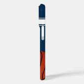 Blue and White Stripes Basketball Jersey Case-Mate iPhone Case (Achterkant / Links)