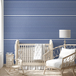 Blue and White Stripes Behang
