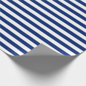 Blue and White Stripes Cadeaupapier (Hoek)