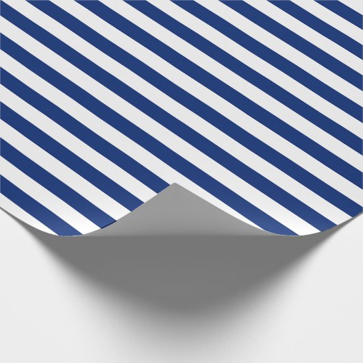 Blue and White Stripes Cadeaupapier (Hoek)