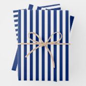 Blue and White Stripes Inpakpapier Vel (In situ)