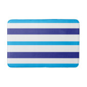 Blue and White Summer Stripes Badmat (Voorkant)