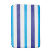 Blue and White Summer Stripes Badmat (Voorkant Verticaal)