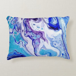 Blue and White Swirls Cushion – Unique Design Accent Kussen
