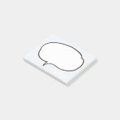 Blue and White Talk Bubble Persoonlijke naam Post-it® Notes (Schuin)