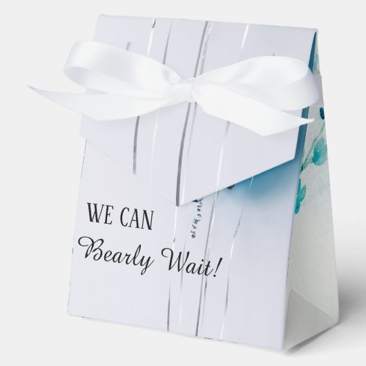 Blue and White Tent Baby Shower Favor Box. Bedankdoosjes (Voorkant)