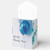 Blue and White Tent Baby Shower Favor Box. Bedankdoosjes (Open)
