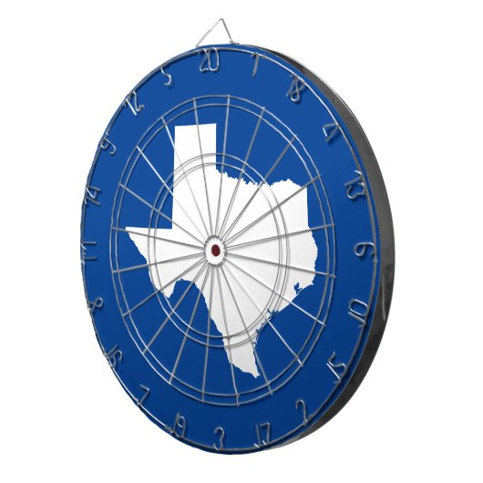 Blue and White Texas Dartbord (Voorkant Rechts)