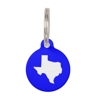 Blue and White Texas Huisdierpenning