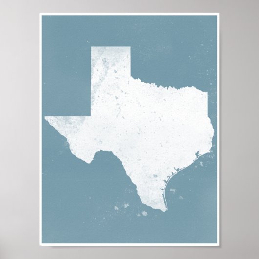 Blue and white Texas Poster (Voorkant)