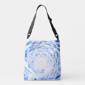 Blue and White Tie Dye Crossbody Bag Crossbody Tas (Achterkant)